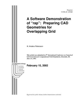 A Software Demonstration of 'rap': Preparing CAD Geometries for Overlapping Grid Generation