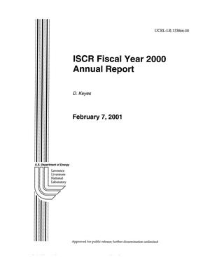 ISCR fiscal year 2000 annual report