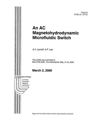 AC magnetohydrodynamic microfluidic switch