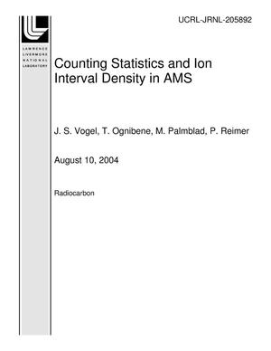Primary view of object titled 'Counting Statistics and Ion Interval Density in AMS'.