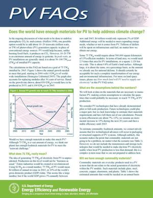PV FAQs: Does the world have enough materials for PV to help address climate change?