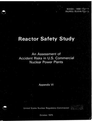 Reactor safety study. An assessment of accident risks in U. S. commercial nuclear power plants. Appendix VI. Calculation of reactor accident consequences. [PWR and BWR]