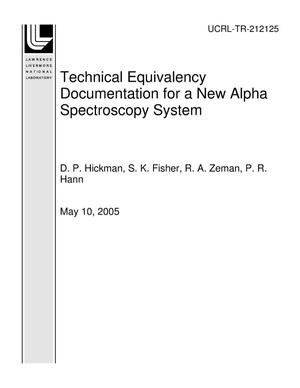 Technical Equivalency Documentation for a New Alpha Spectroscopy System