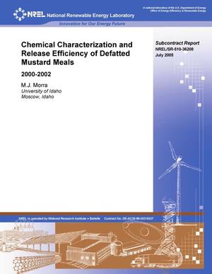 Chemical Characterization and Release Efficiency of Defatted Mustard Meals: 2000-2002