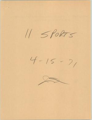 Primary view of object titled '[News Script: 11 PM sports]'.