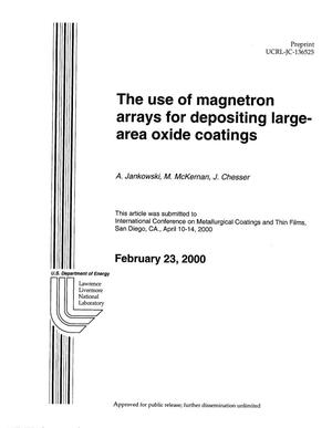 The use of magnetron arrays for depositing large-area oxide coatings