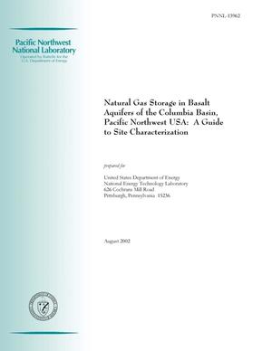 Natural Gas Storage in Basalt Aquifers of the Columbia Basin, Pacific Northwest USA: A Guide to Site Characterization