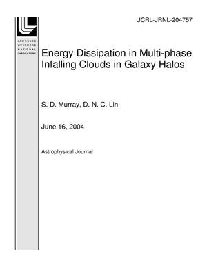 Energy Dissipation in Multi-phase Infalling Clouds in Galaxy Halos