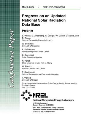 Progress on an Updated National Solar Radiation Data Base: Preprint