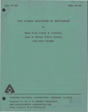 Atomic spectrum of neptunium. [Tables]