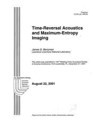 Time-Reversal Acoustics and Maximum-Entropy Imaging
