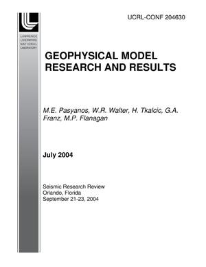 Geophysical Model Research and Results