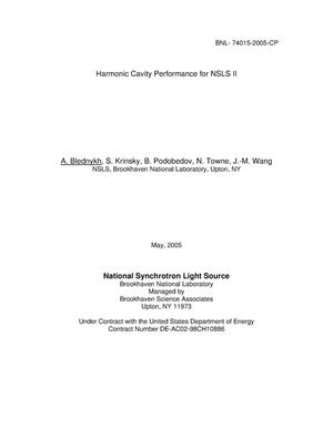Harmonic Cavity Performance for NSLS-II