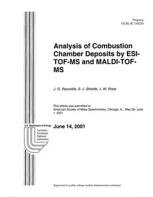 Analysis of Combustion Chamber Deposits by ESI-TOF-MS and MALDI-TOF-MS