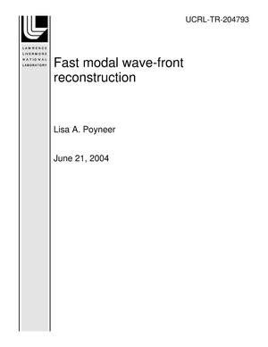 Fast modal wave-front reconstruction