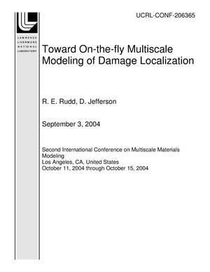 Toward On-the-fly Multiscale Modeling of Damage Localization