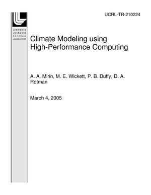 Climate Modeling using High-Performance Computing