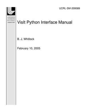 VisIt Python Interface Manual