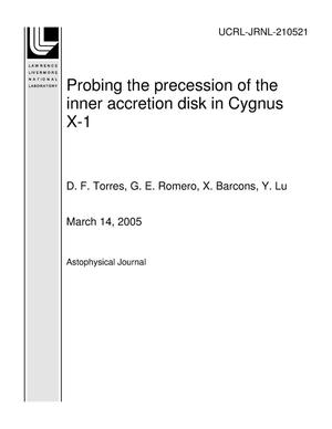 Probing the precession of the inner accretion disk in Cygnus X-1