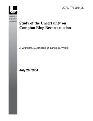 Study of the Uncertainty on Compton Ring Reconstruction