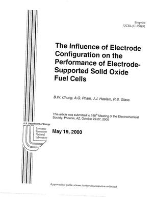 Influence of electrode configuration on the performance of electrode-supported solid oxide fuel cells