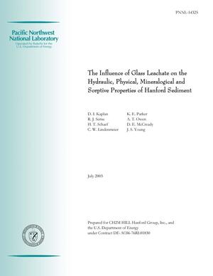 The Influence of Glass Leachate on the Hydraulic, Physical, Mineralogical and Sorptive Properties of Hanford Sediment