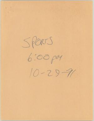 Primary view of object titled '[News Script: Sports - 6:00 pm]'.