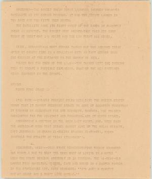 Primary view of object titled '[News Script: International news update]'.