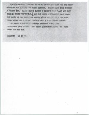 Primary view of object titled '[News Script: AP Vietnam]'.