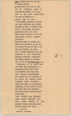 Primary view of object titled '[News Script: Governor Smith]'.