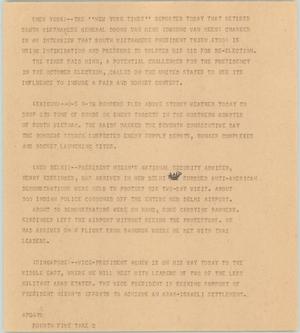 Primary view of object titled '[News Script: Presidential re-election tactics]'.