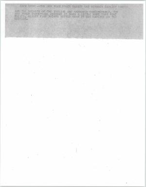 Primary view of object titled '[News Script: Stock market]'.