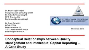 Conceptual Relationships between Quality Management and Intellectual Capital Reporting - A Case Study
