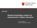 Thumbnail image of item number 1 in: 'Student Knowledge Creation for Assessments in Higher Education'.