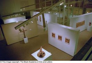 [An aerial view of an exhibit at the James Kemp Gallery]