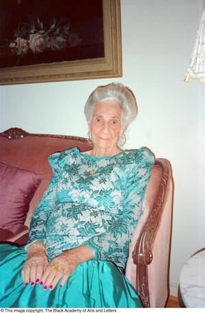 [Photograph of Pearl C. Anderson in her living room #2