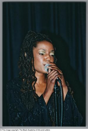 Primary view of object titled '[Photograph of soul singer Rhea]'.