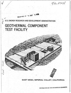 Geothermal component test facility