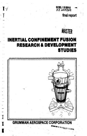 Inertial confinement fusion research and development studies. Final report, October 1979-August 1980