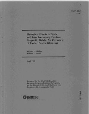 Biological effects of static and low-frequency electromagnetic fields: an overview of United States literature