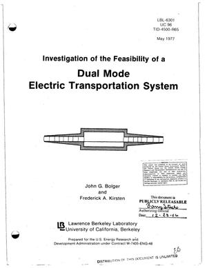Investigation of the feasibility of a dual mode electric transportation system
