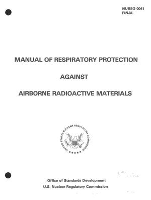 Manual of respiratory protection against airborne radioactive materials