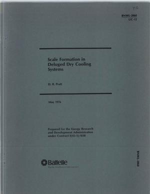 Scale formation in deluged dry cooling systems