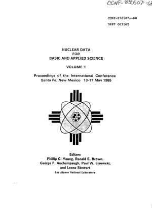 Nuclear Data for Basic and Applied Science, Vol. 1