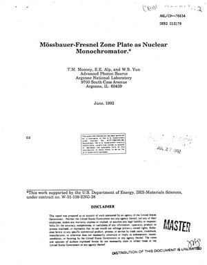 Moessbauer-Fresnel zone plate as nuclear monochromator