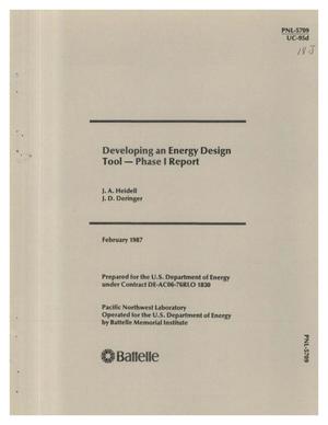 Developing an energy design tool: Phase 1 report
