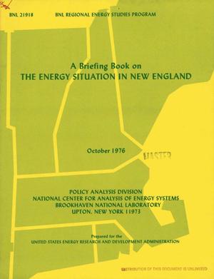 Briefing book on the energy situation in New England