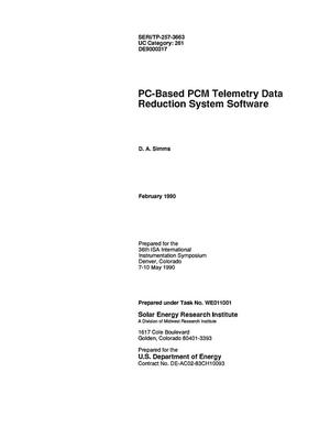 PC-based PCM telemetry data reduction system software