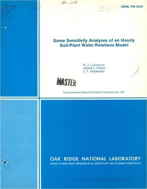 Some sensitivity analyses of an hourly soil-plant water relations model