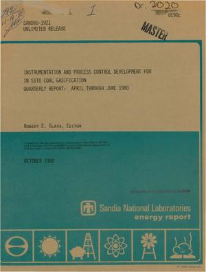 Instrumentation and process control development for in situ coal gasification. Quarterly report, April-June 1980